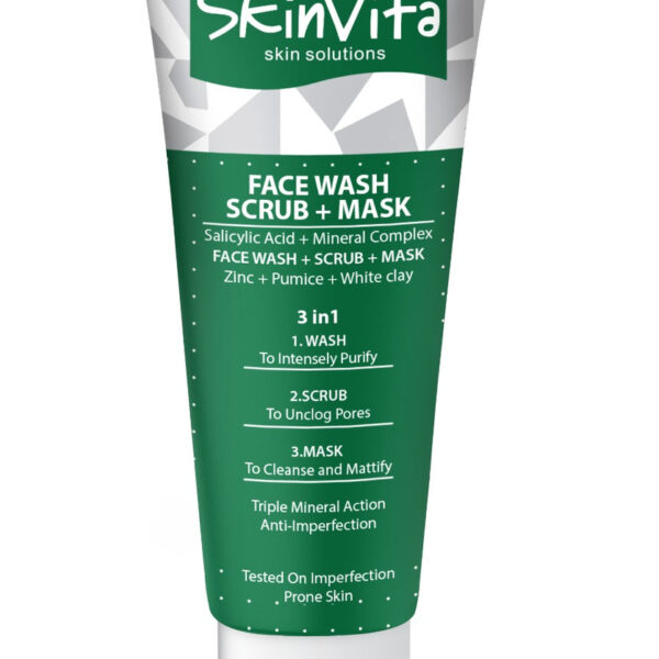 SkinVita 3 in 1 Face Wash Scrub Mask 150 ML
