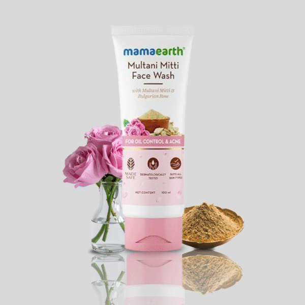 Mama Earth Multani Mitti & Balgarian Rose Face Wash 100ml