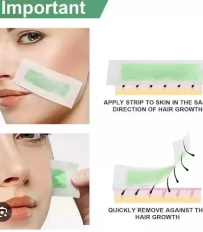 Apk 10pcs Face Wax Strips Facial Wax strip 10 Strips