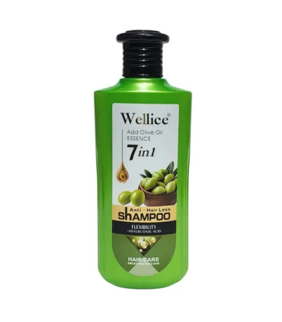 Wellice 7 in 1 Anti - Hair Loss Olive Hyalruonic Acid & Soothing Frizz Shampoo 400g