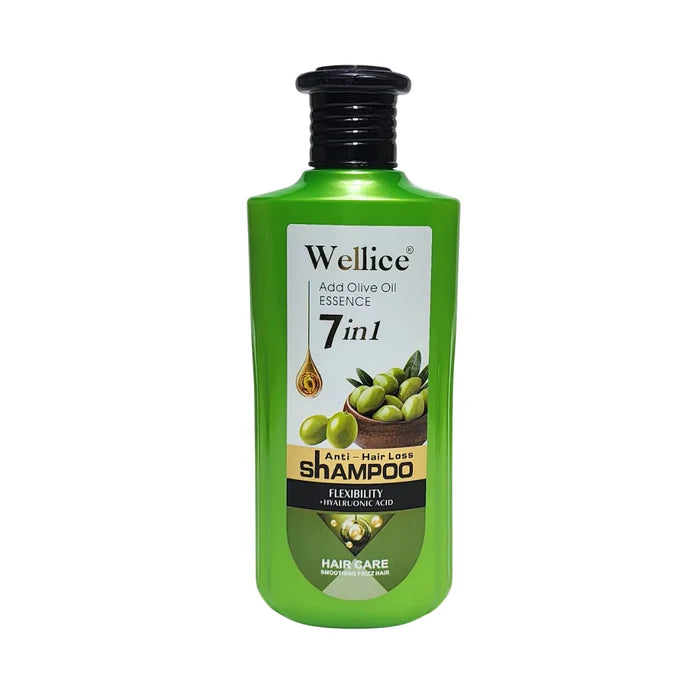 Wellice 7 in 1 Anti - Hair Loss Olive Hyalruonic Acid & Soothing Frizz Shampoo 400g