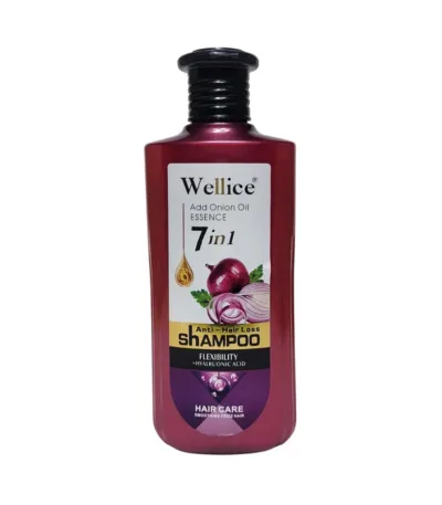Wellice 7 in 1 Anti - Hair Loss Onion Hyalruonic Acid & Soothing Frizz Shampoo 400g