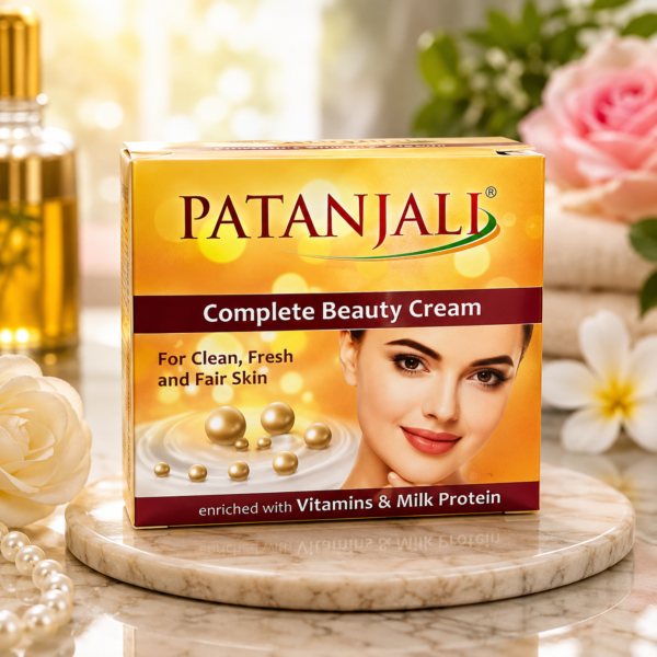 Patanjali Complete Beauty Cream – Vitamin & Milk Protein Face Cream for Clean, Fresh Skin
