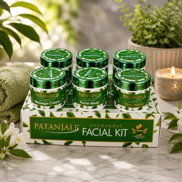 Patanjali Ayurvedic Facial Kit – Complete Facial Care Kit for Cleansing, Massage & Skin Polishing