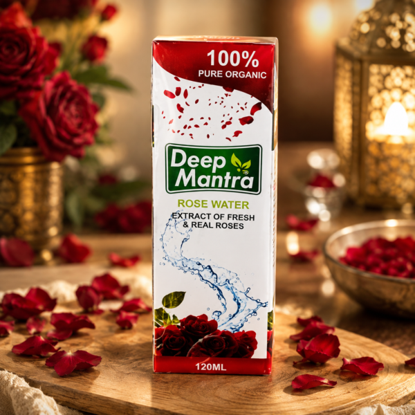 Deep Mantra Rose Water 120ml – Pure Rose Extract Facial Toner & Skin Refresher