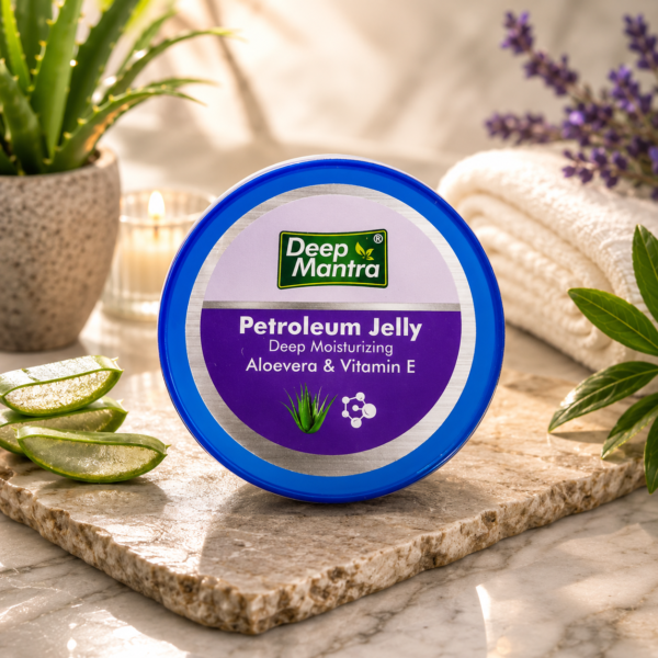 Deep Mantra Petroleum Jelly with Aloe Vera & Vitamin E – Deep Moisturizing Skin Care