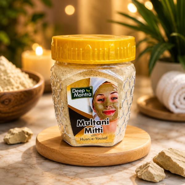 Deep Mantra Multani Mitti with Husn-e-Yousaf – Natural Clay Face Mask for Deep Cleansing