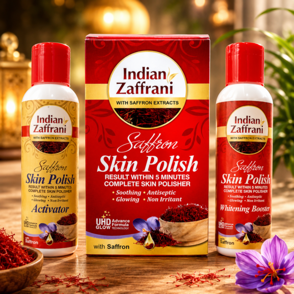 Indian Zaffrani Saffron Skin Polish with Activator – Complete Skin Polisher & Glow Care
