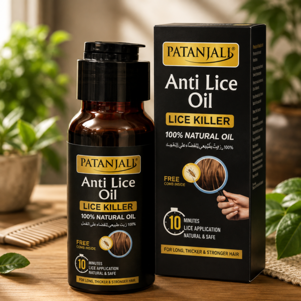 Patanjali Anti Lice Oil – Natural Lice Treatment Hair Oil with Free Lice Comb