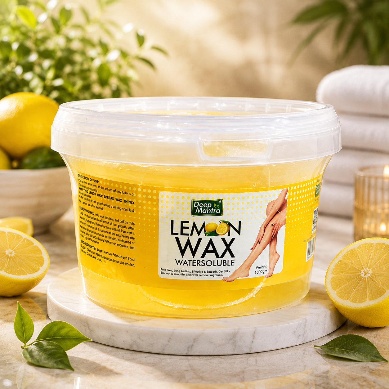 b3fe9e3b-fe7c-4d7a-8deb-95b03682ec36 Deep Mantra Lemon Wax 500g/1000g - Image 1