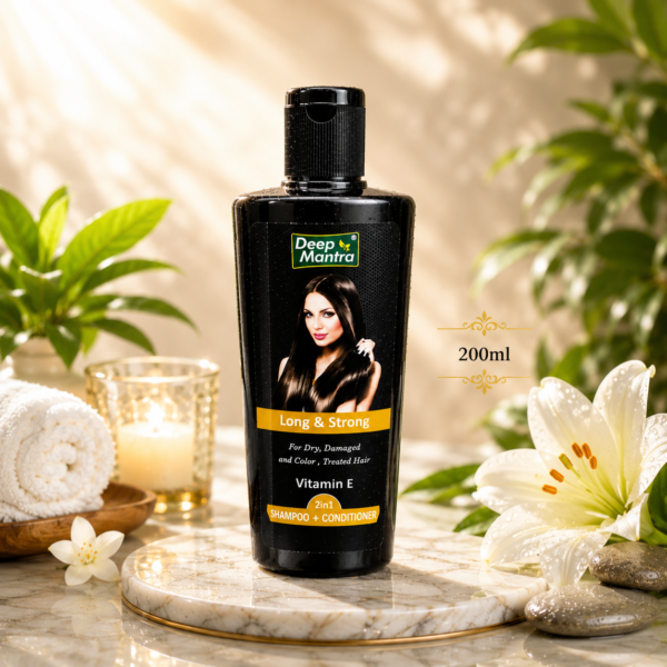 Deep Mantra Long & Strong 2-in-1 Shampoo + Conditioner with Vitamin E – 200ml