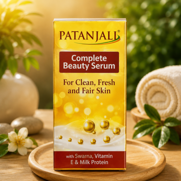 Patanjali Complete Beauty Serum with Swarna, Vitamin E & Milk Protein