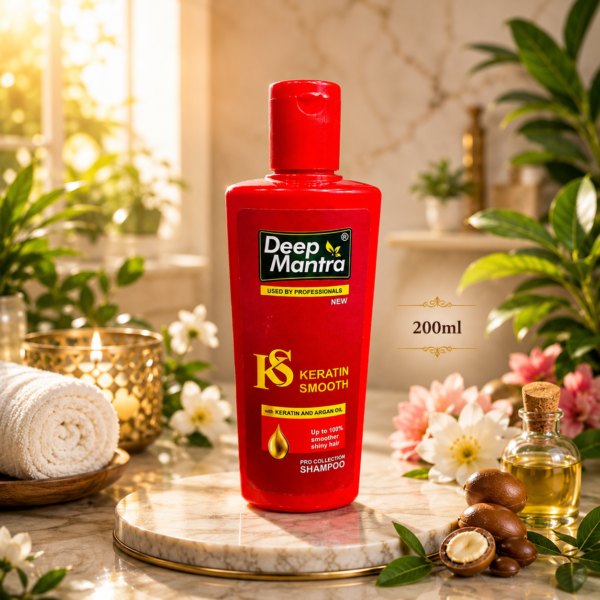 Deep Mantra Keratin Smooth Shampoo with Keratin & Argan Oil – 200ml