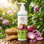 Mamaearth Onion Shampoo with Onion & Plant Keratin for Hair Fall Control, Paraben & SLS Free, Dermatologically Tested, 250 ml